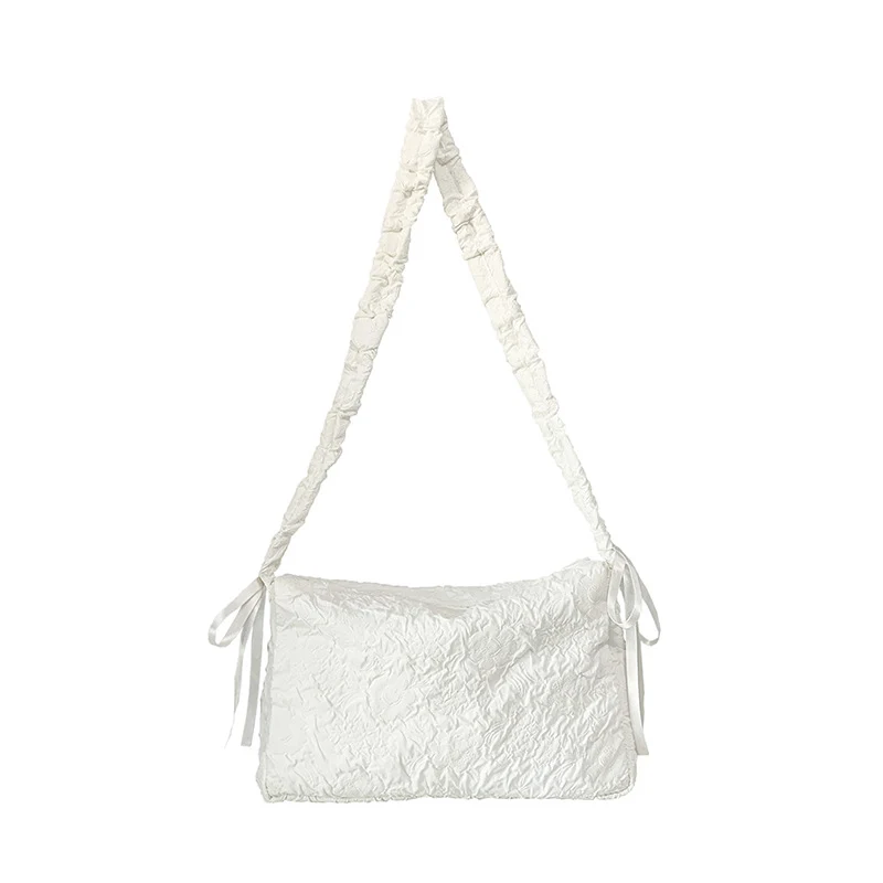 Gekräuseltes Stoff Lässiger Schultertasche