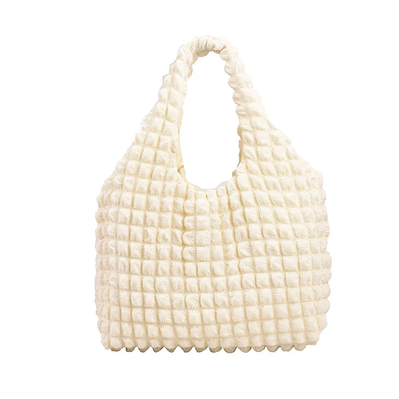 Gemütliche strukturierte Schultertasche