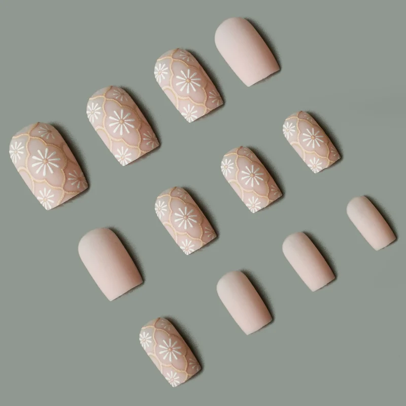 Blumenmuster Acryl Nagelkunstset