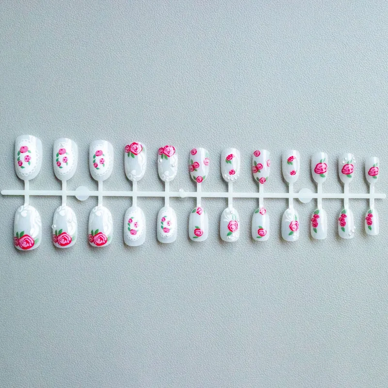 Florales Spitzen Design Nagel Kunst Set