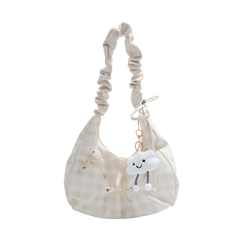 Moderne Raffung Griff Schultertasche