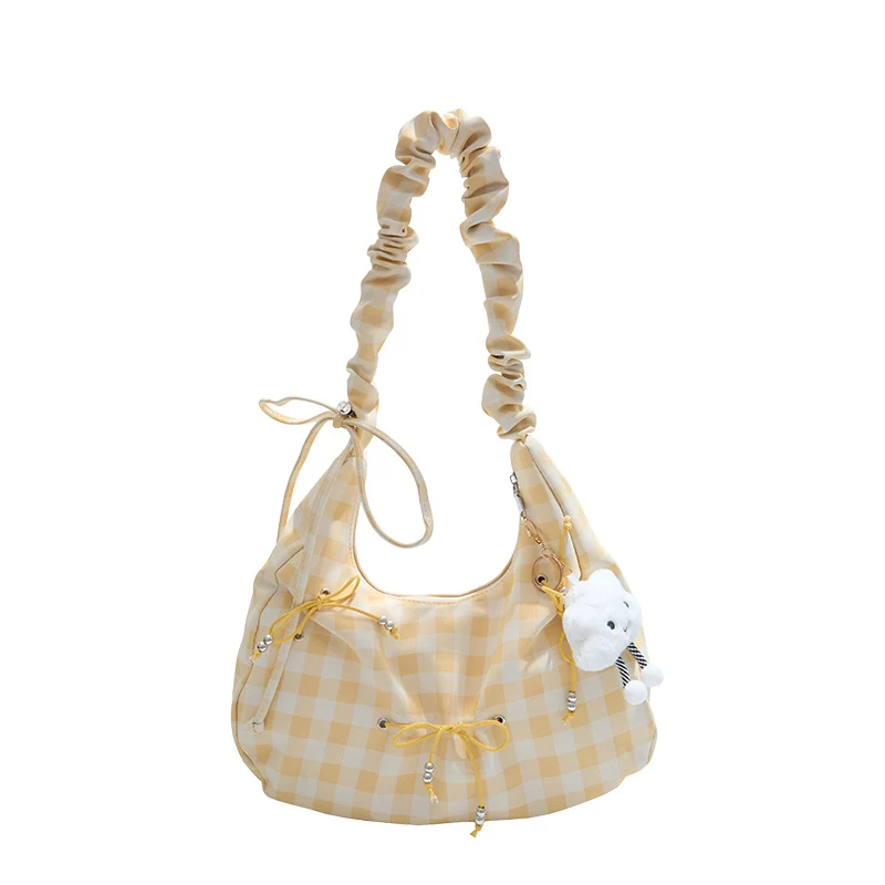 Moderne Raffung Griff Schultertasche