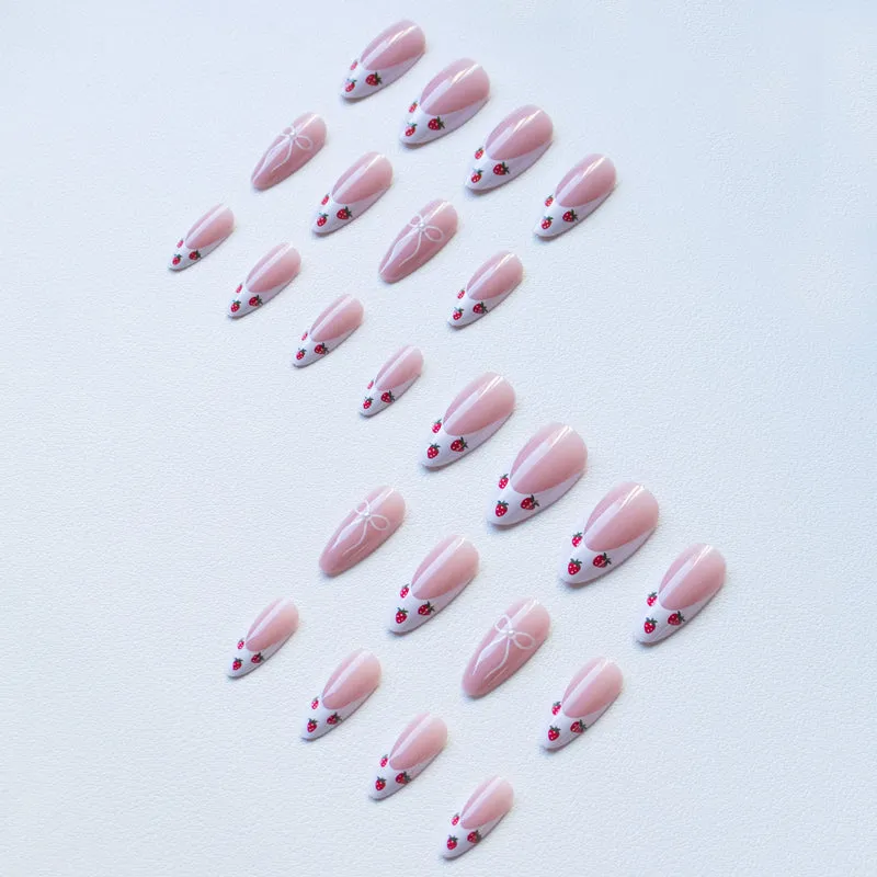 Erdbeer Design Acryl Nagelkunst Set