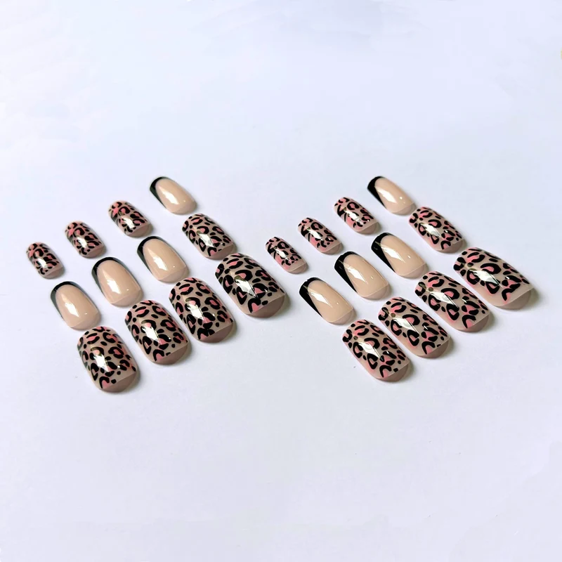 Statement Leopardenmuster Nagelkunst Set