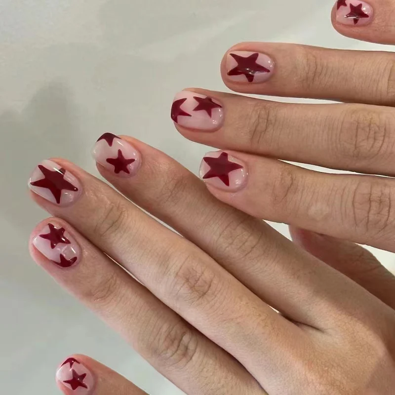 Stern-Themen Acryl-Nagelkunst