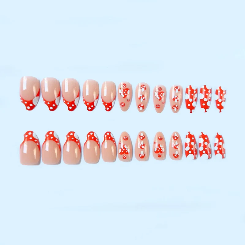 Verspieltes Pilz-Themen-Nagelkunst-Kit