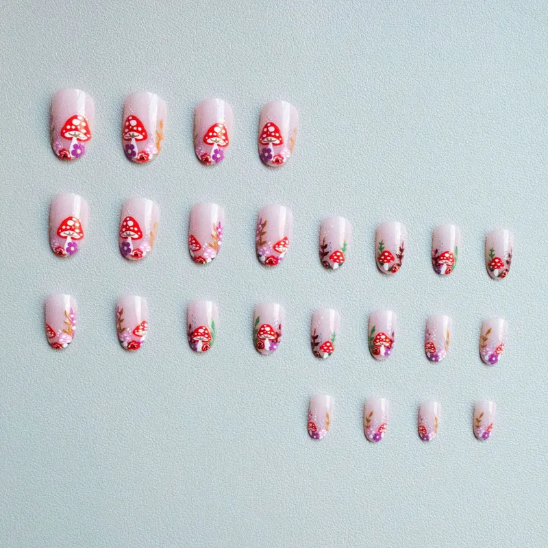 Verspielt Pilz Nagelkunst Set