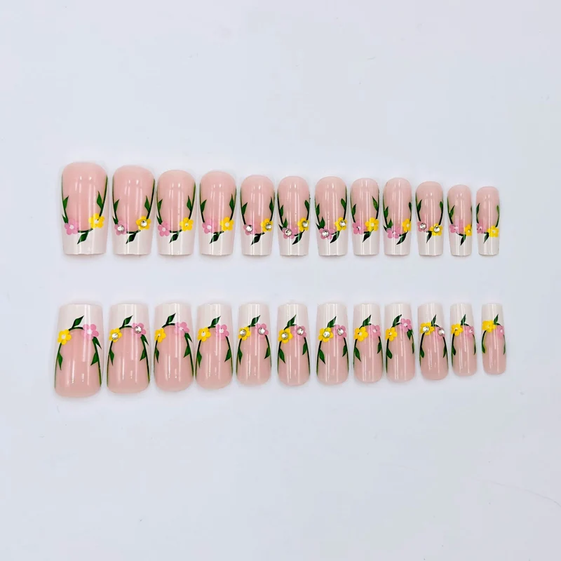 Blumen Design Acryl Nagelkunst Set