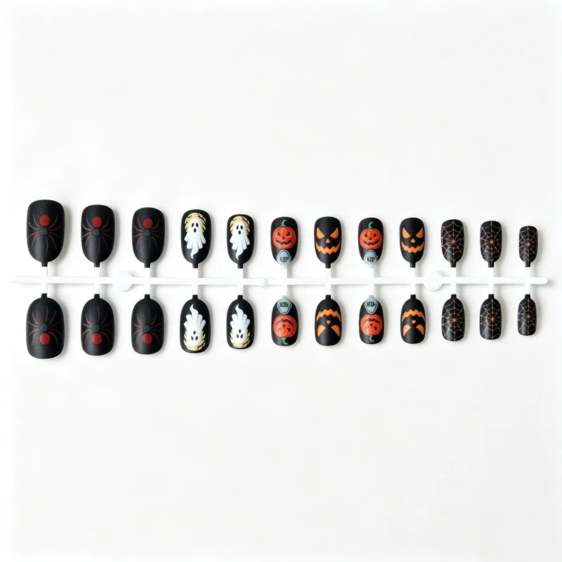Gruseliges Halloween-Thema Nagelkunst-Set