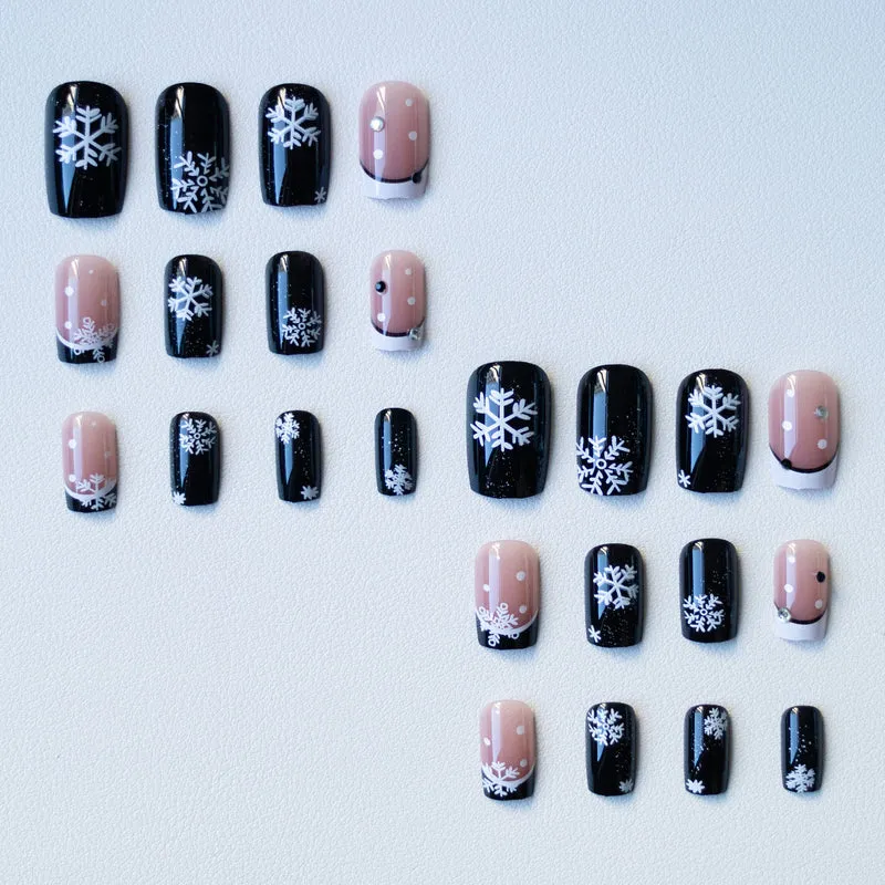 Schneeflocken-inspiriertes Acryl-Nagelkunst-Set