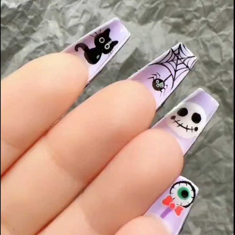 Halloween Themen Glitter Fledermaus Nagelkunst Set