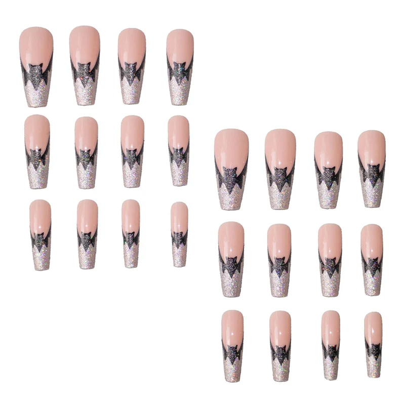 Halloween Themen Glitter Fledermaus Nagelkunst Set