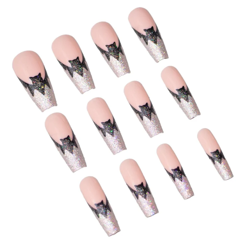 Halloween Themen Glitter Fledermaus Nagelkunst Set