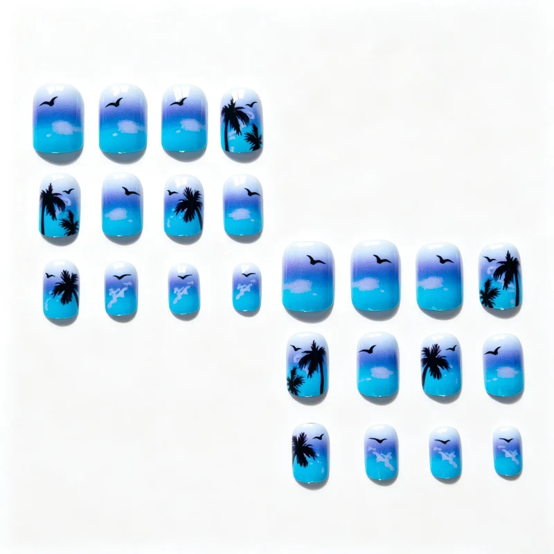 Tropischer Sonnenuntergang Nail Art Set