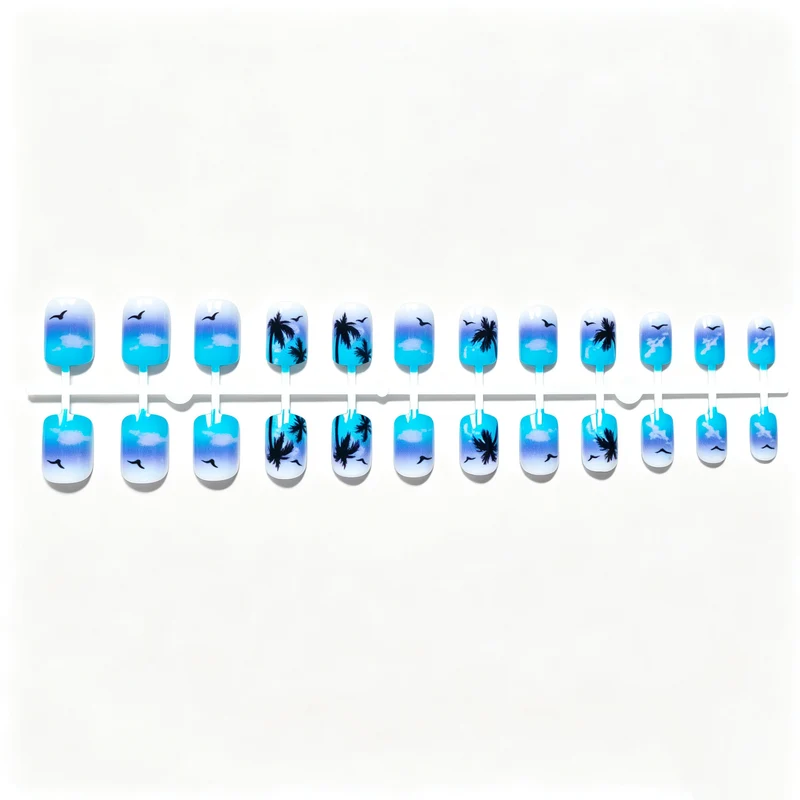Tropischer Sonnenuntergang Nail Art Set