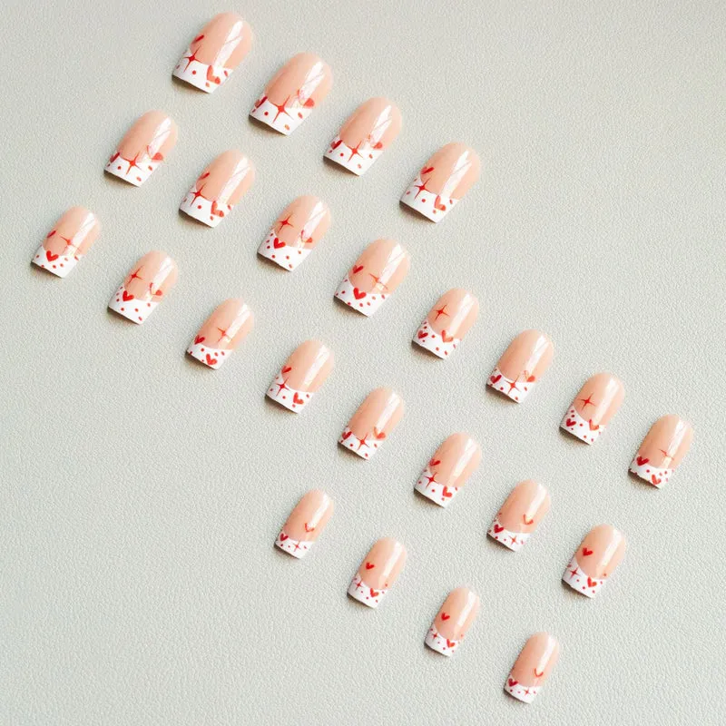Romantische Herz-Themen Nagelkunst
