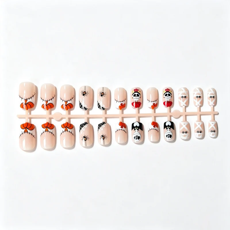 Halloween-Themen Cartoon Nagelkunst Set