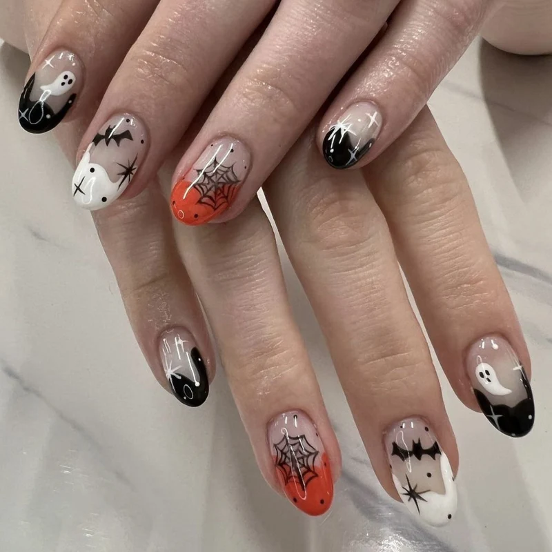 Halloween-Themen Künstlerisches Nageldesign-Set
