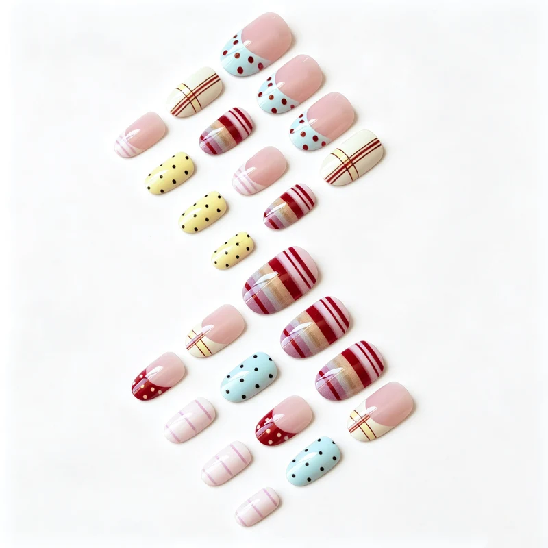 Trendiges Gemischtes Design Nagelkunst