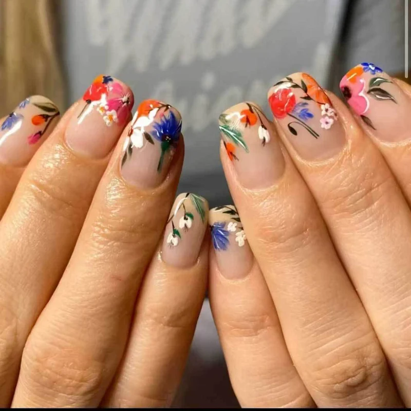 Floral Acryl Nagelkunst Set