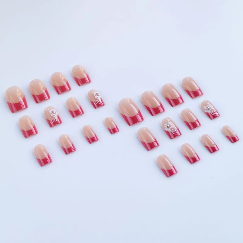 Florale Acryl-Nagelkunst