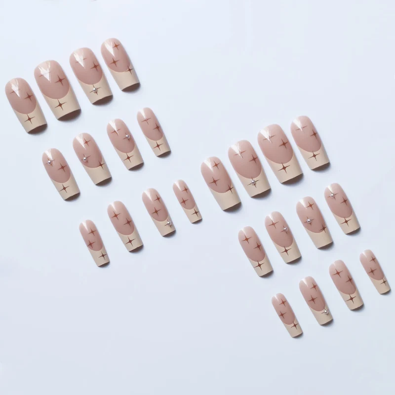 Elegante Lange Acrylnagelkunst