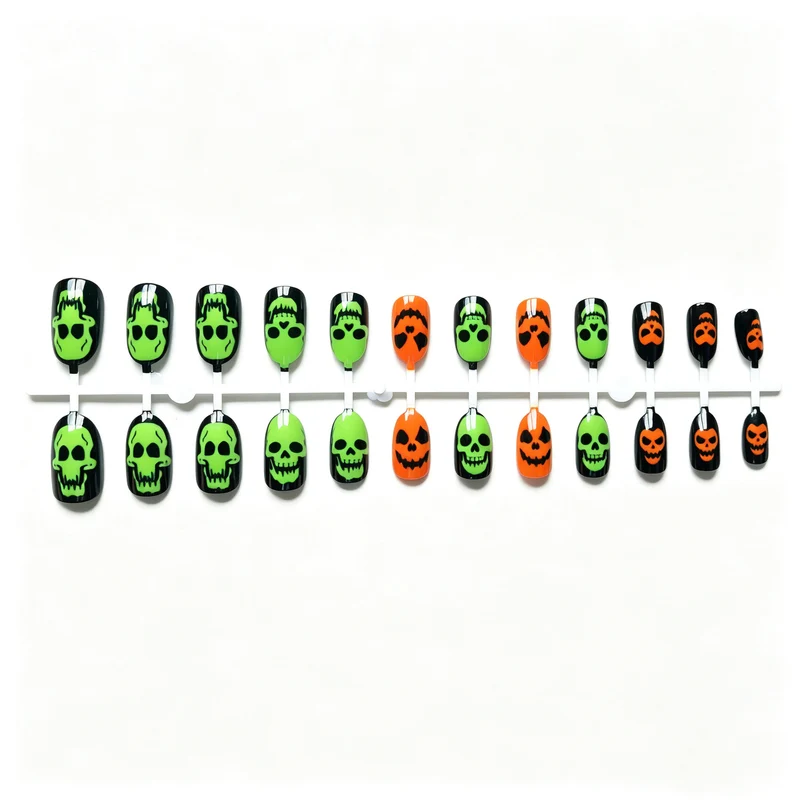 Halloween Skull-Themen Nagel Kunst Set