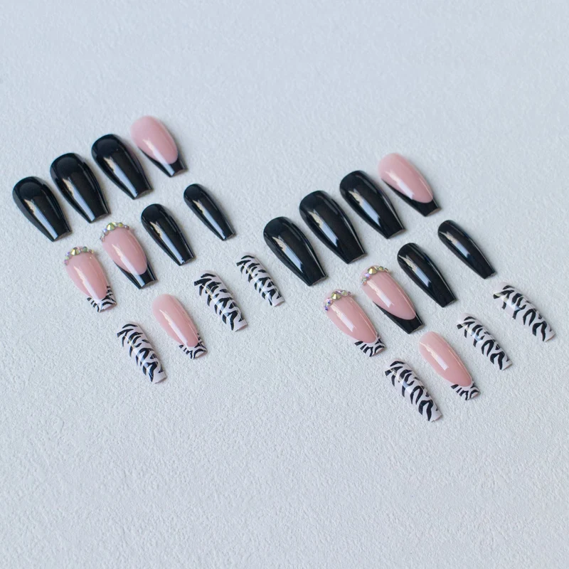 Trendige Tierdruck Nagelkunst Set