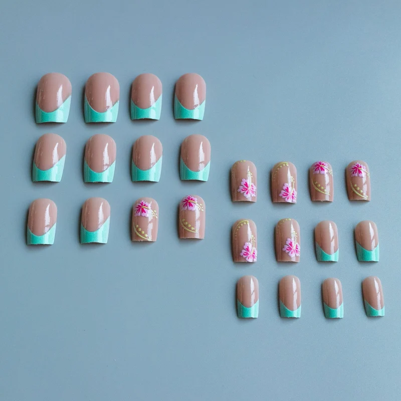 Floral Accent Acryl-Nagelkunst Set