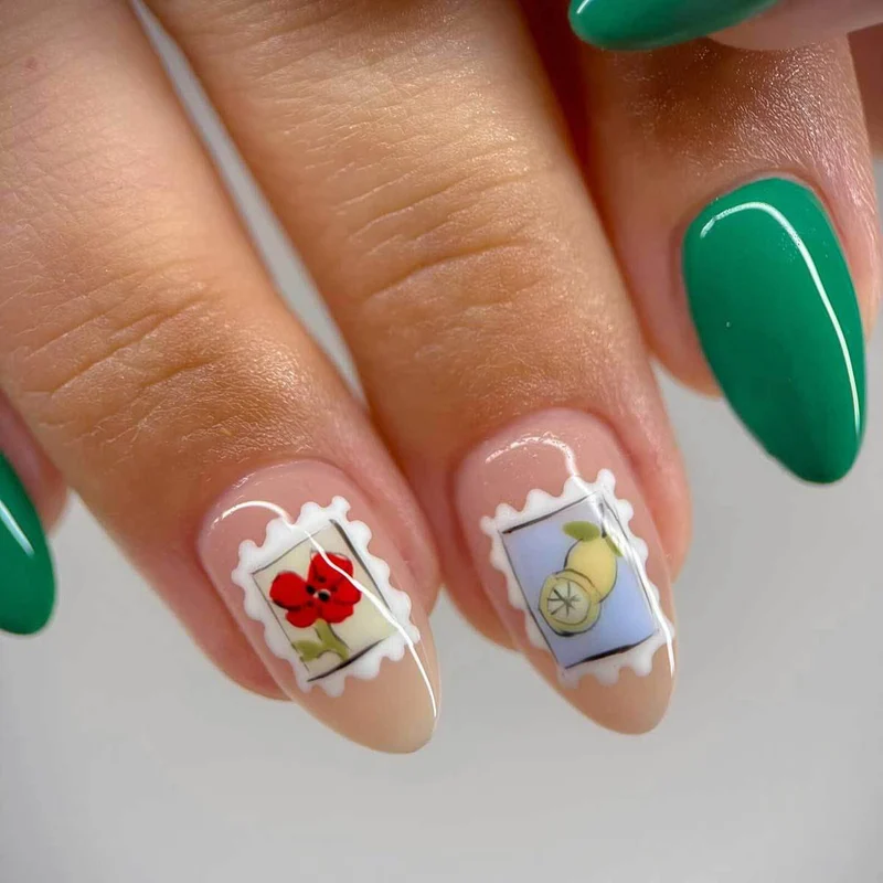 Verspielt Stamp-Inspirierte Nagelkunst Set