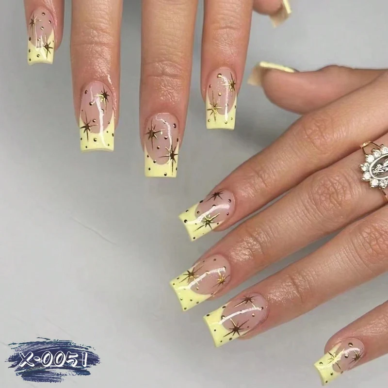 Glitzerndes Stern Akzent Nagelkunst Set