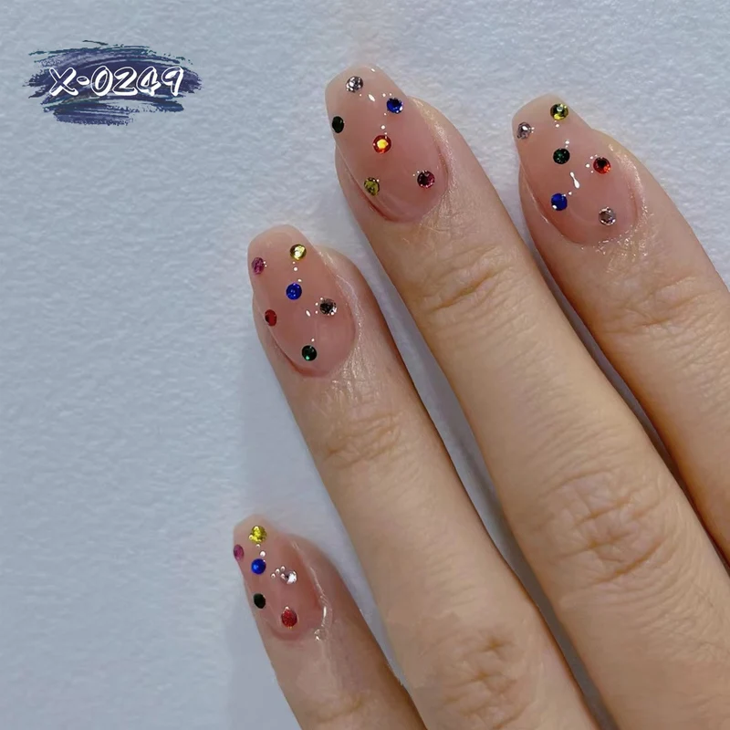 Glitzerndes Strass-Nagelkunst-Set