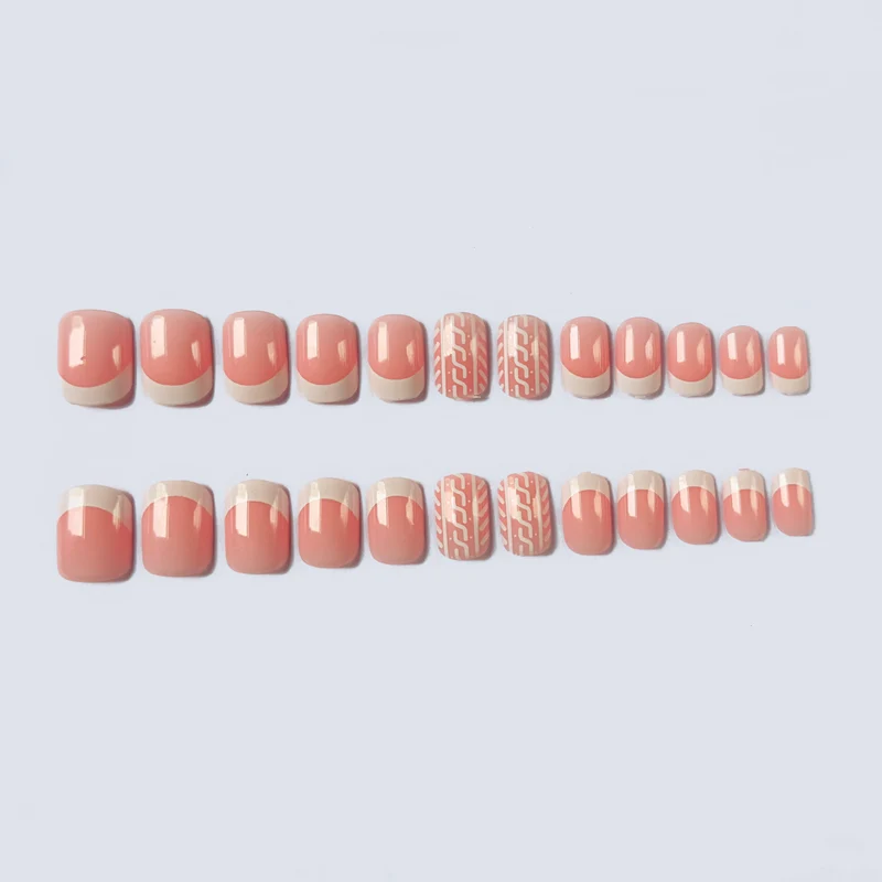 Elegantes French Tip Nageldesign-Kit