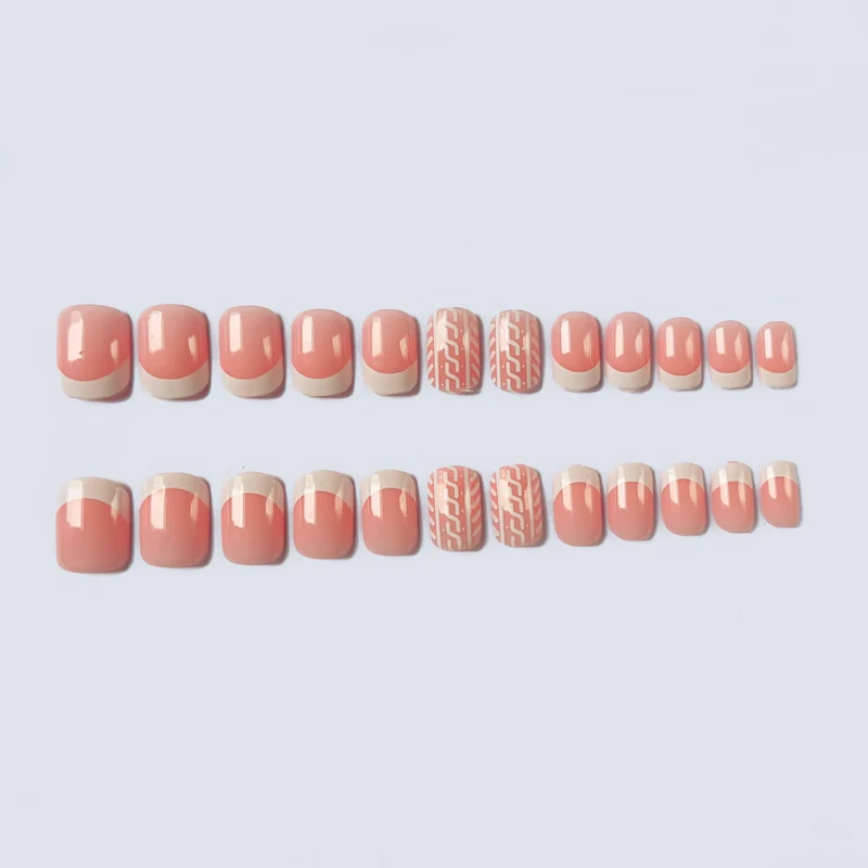 Elegantes French Tip Nageldesign-Kit