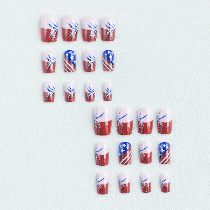 Patriotisches Nagelkunstset