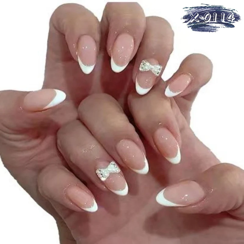 Elegantes französisches Tipp-Acryl-Nagelkunst-Set