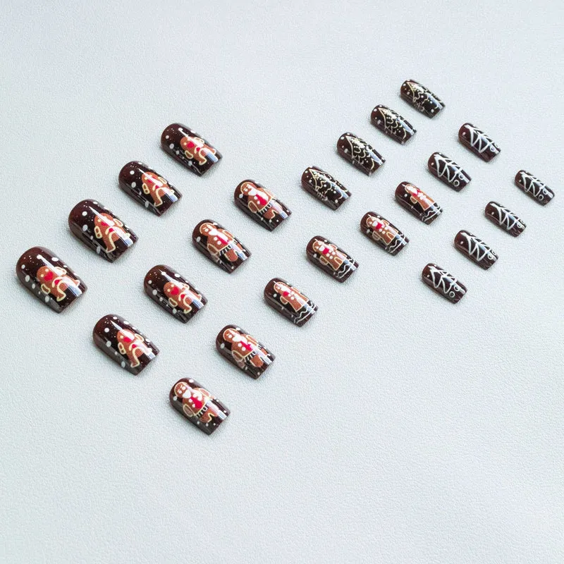 Festliches Lebkuchen-Motiv Nail Art Set