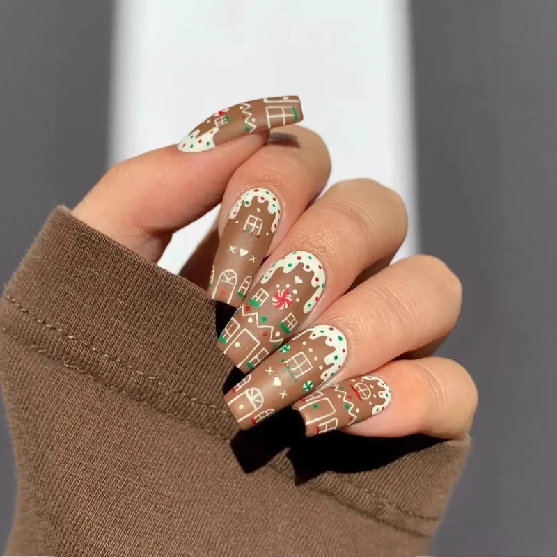 Festliches Lebkuchen-Nagelkunst-Kit