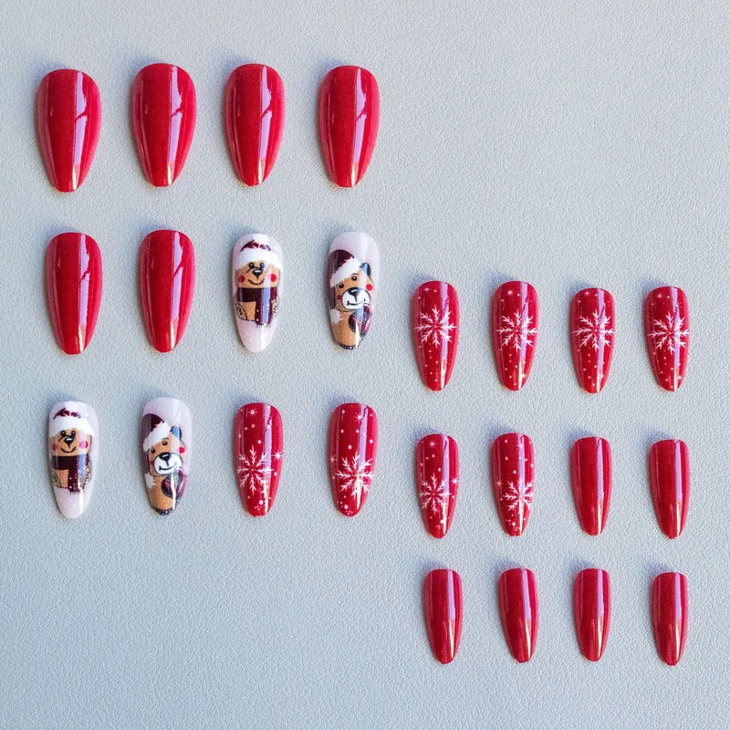 Festliches Weihnachts-Motiv-Nagelkunst-Set