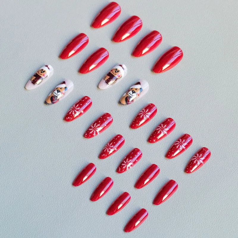 Festliches Weihnachts-Motiv-Nagelkunst-Set