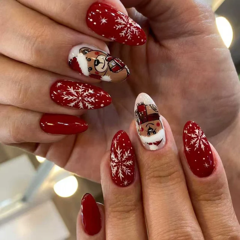 Festliches Weihnachts-Motiv-Nagelkunst-Set