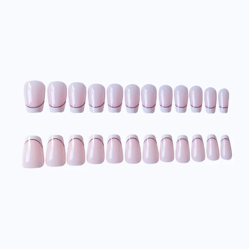 Elegante Franse Tipp Acryl Nagelkunst