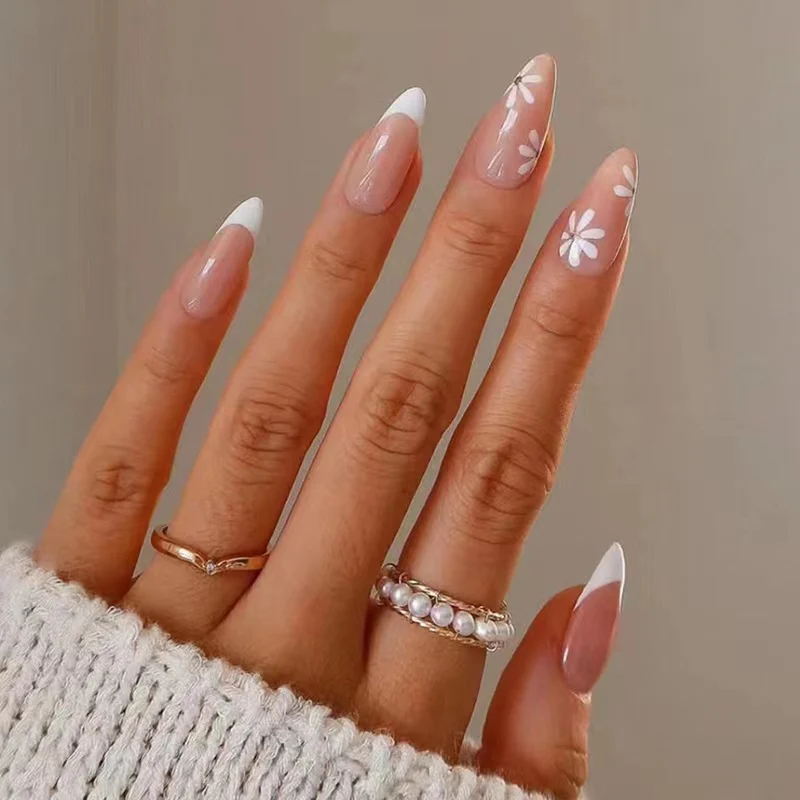 Elegantes florales Tipp Acryl-Nagelkunst-Kit