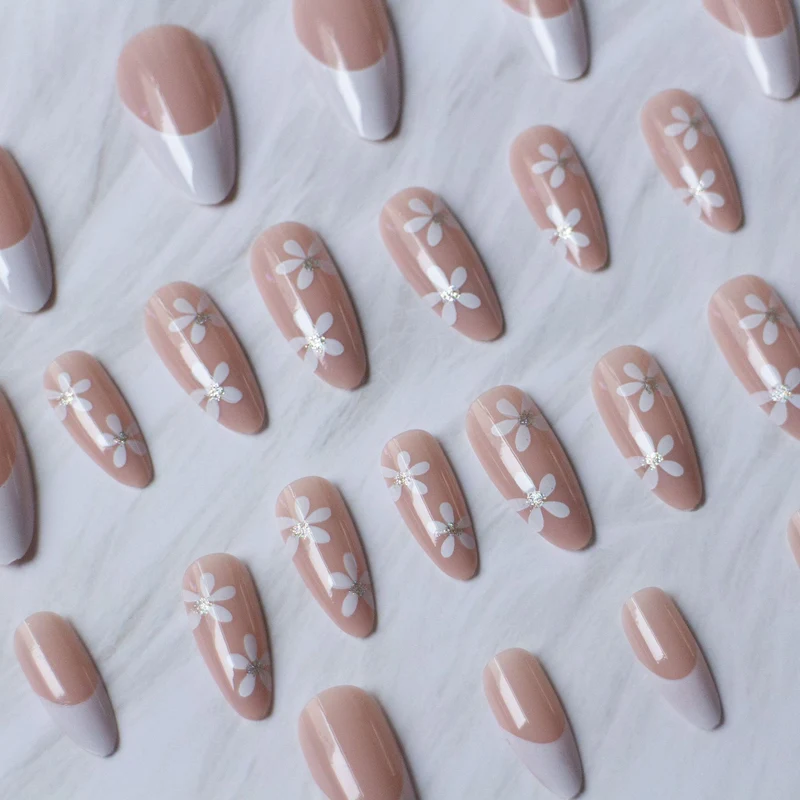 Elegantes florales Tipp Acryl-Nagelkunst-Kit