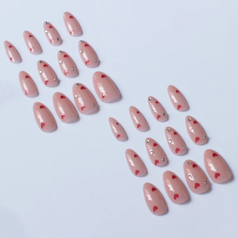 Liebe-Themen Acryl Nagel Kunst Design