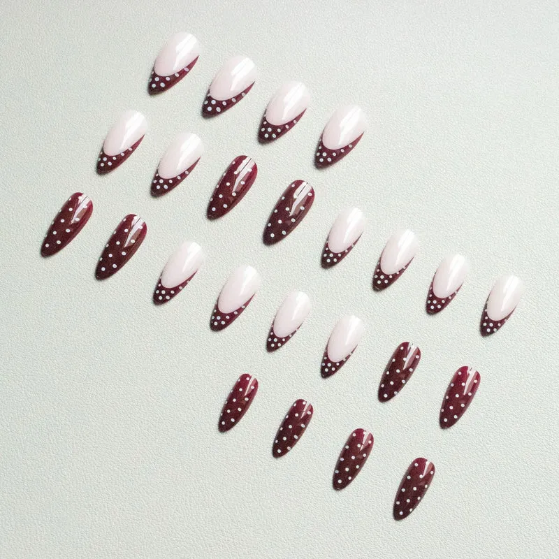 Elegantes abstraktes französisches Nagelkunst-Set
