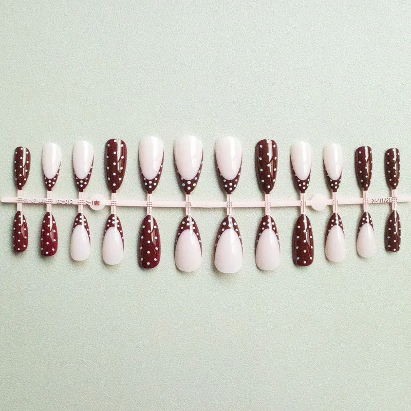 Elegantes abstraktes französisches Nagelkunst-Set
