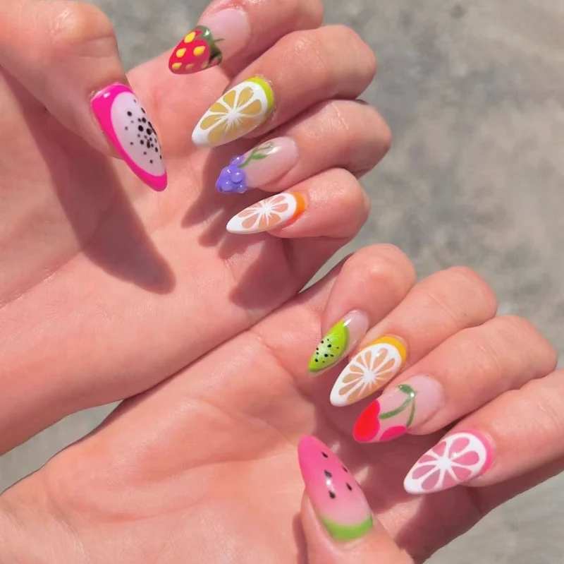 Kreatives fruchtbezogenes Nagelkunst-Set