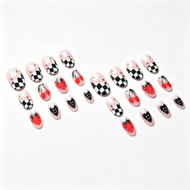 Kreatives florales und fruchtiges Nagelkunst-Set