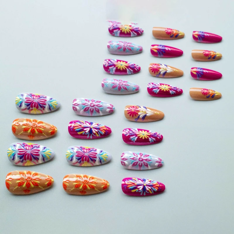 Kreatives Blumen-Acryl-Nagelkunst-Design-Kit